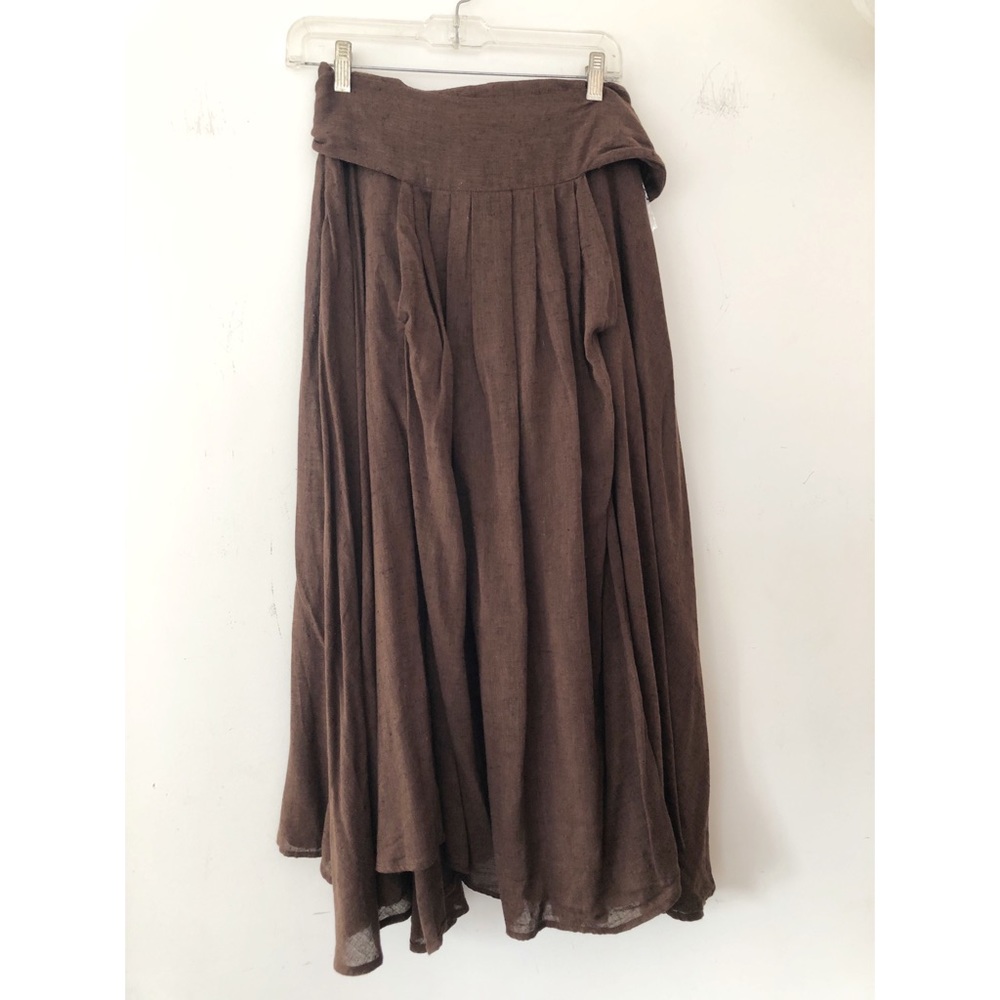 NWOT Free People Linen Boho Apron Wrap Skirt